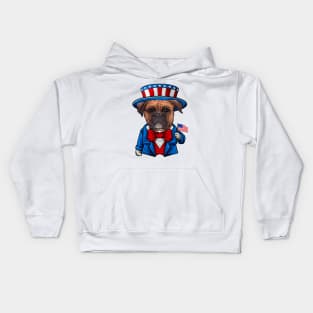 Fourth of July Boxer Kids Hoodie